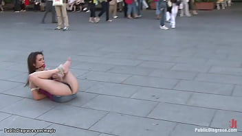 European bondage and domination: Spanish man fucked by strangers in public