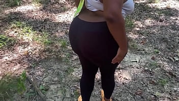 Daddy catches a lost curvy BBW in the woods and has wild anal sex with her